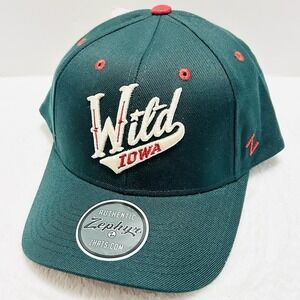 Zephyr Iowa Wild American‎ Hockey League Hat Cap Adjustable Snapback Green